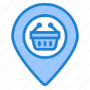 location, shopping, online, basket, map