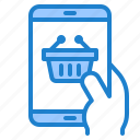 mobilephone, online, shoping, commerce, basket
