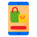 shopping, online, mobilephone, bag, buy, smartphone