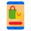 shopping, online, mobilephone, bag, buy, smartphone 