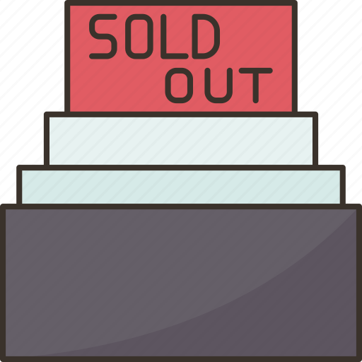 Sold, out, unavailable, scarcity, stock icon - Download on Iconfinder