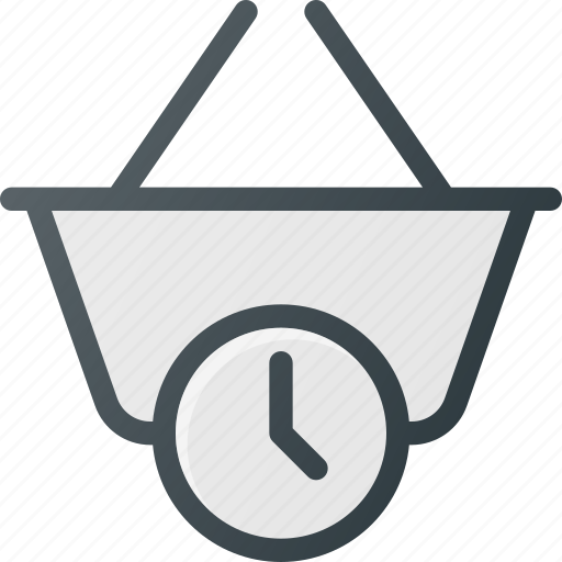 Basket, buy, delay, shop, shopping, time icon - Download on Iconfinder