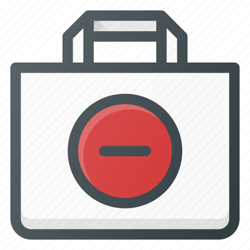 Bag, buy, minus, paper, remove, shopping icon - Download on Iconfinder