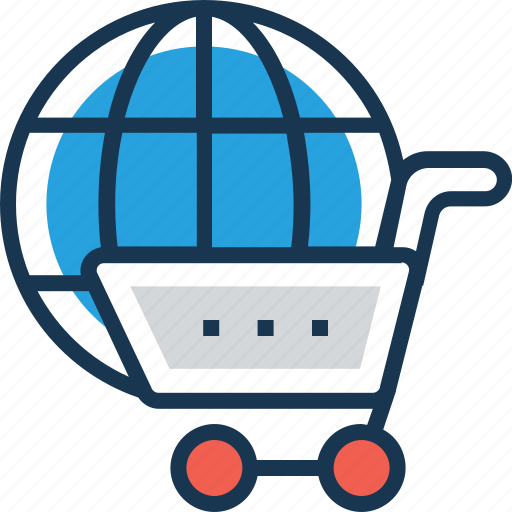 Cart, globe, shopping, trolley, worldwide icon - Download on Iconfinder