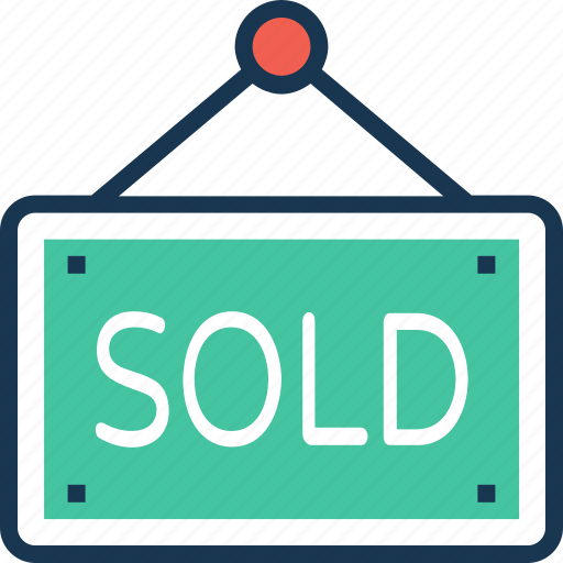 Hanging sign, info, shop, sold, sold signboard icon - Download on Iconfinder