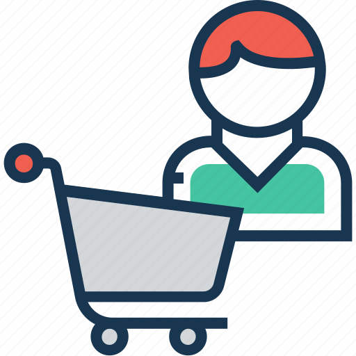 Buyer, cart, purchaser, shopping, trolley icon - Download on Iconfinder
