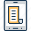 documents, list, mobile, online, paper 