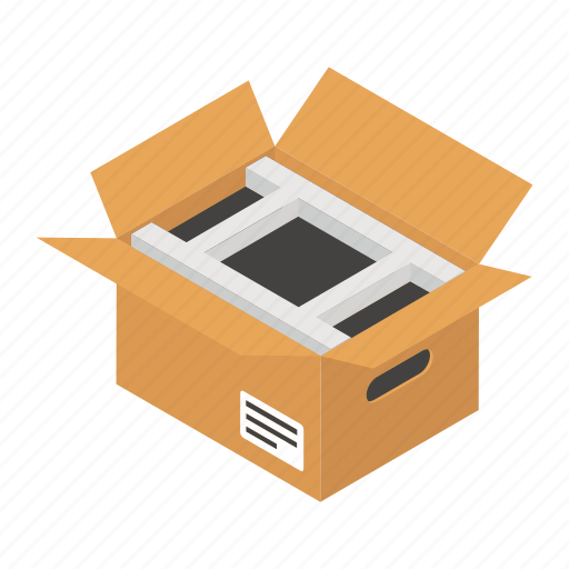 Cardboard packing, open box, open carton, open parcel, packaging icon - Download on Iconfinder