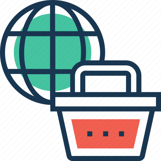 Basket, global, item, shopping, worldwide icon - Download on Iconfinder