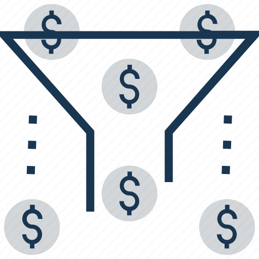 Conversion marketing, filtration, funnel, money filter, sales funnel icon - Download on Iconfinder