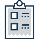 checklist, clipboard, order, task, to do