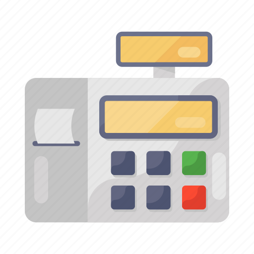 Cash, register, cash register, pos, cash till, point of sale, invoice machine icon - Download on Iconfinder