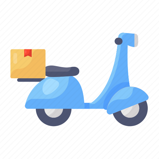 Delivery, scooter, delivery scooter, bike, transport, delivery vehicle icon - Download on Iconfinder