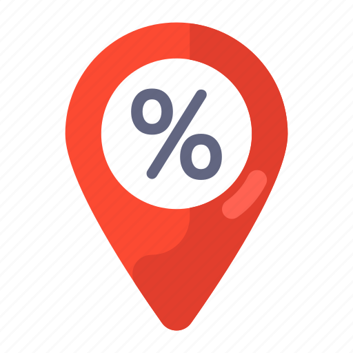 Discount, location, discount location, discount address, gps, discount tracker, map pointer icon - Download on Iconfinder
