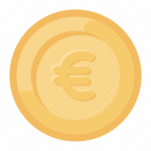 Euro, coin, currency coin, cash, money, asset, metallic money icon - Download on Iconfinder