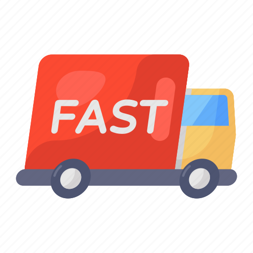 Fast, delivery, fast delivery, delivery van, shipping truck, cargo, shipment icon - Download on Iconfinder