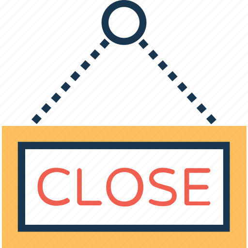 Close, close signboard, close store, hanging sign, shop sign icon - Download on Iconfinder
