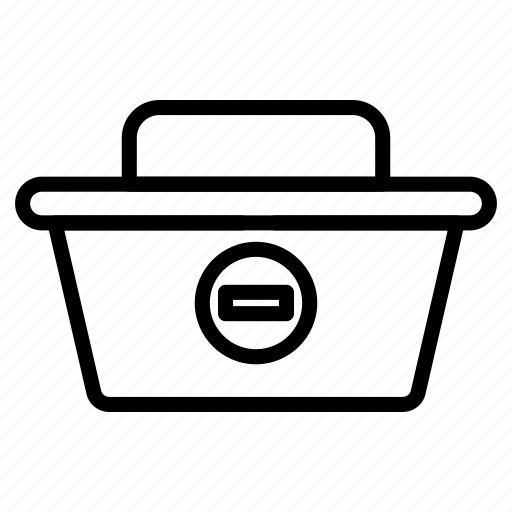 Grocery basket, grocery bucket, grocery container, basket, commerce icon - Download on Iconfinder