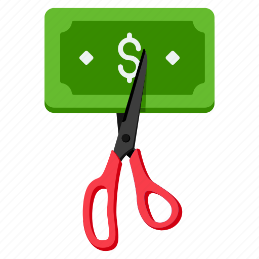 Reduce, finance, money, sign, lower, cut icon - Download on Iconfinder