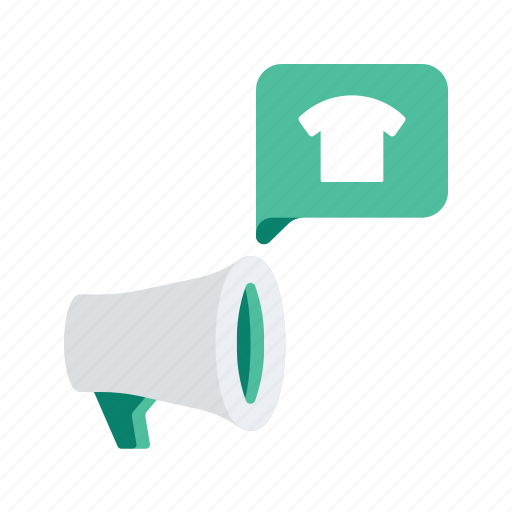 Clothes, commerce, ecommerce, megaphone, newsletter, notification, shopping icon - Download on Iconfinder