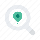 ecommerce, find, location, magnifier, pin, search, shopping