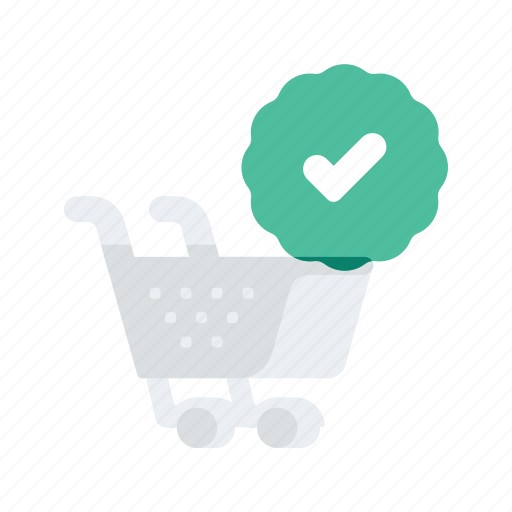 Cart, commerce, confirm, shopping, sticker icon - Download on Iconfinder