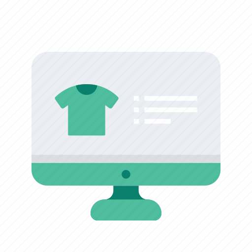 Clothes, clothing, commerce, computer, monitor, shopping icon - Download on Iconfinder