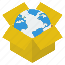 delivery box, global parcel, international delivery, package, parcel, product branding, worldwide delivery