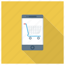 cart, mobile, mobileretail, onlineshopping, phone, shop, shopping