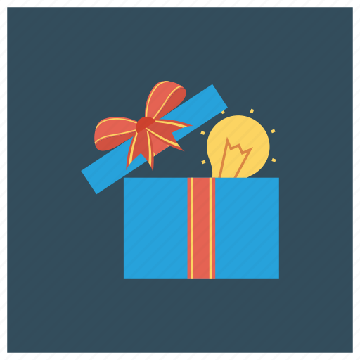 Box, bulb, gift, greatgiftidea, idea, light, present icon - Download on Iconfinder