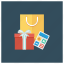 calculator, ecommerce, gift, present, shop, shopping, shoppingbag 