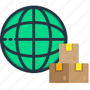 world, wide, parcel, globe, delivery, shipping, package