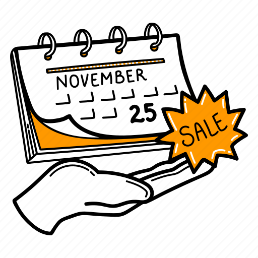 Shopping, offers, discount, black friday, sale, calendar, 25 november icon - Download on Iconfinder