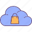 cloud purchase, cloud shopping, cloud sale, shopping bag, tote bag 