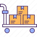pallet cart, delivery cart, parcels cart, handcart, pushcart