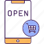 mobile shop, online open shop, mobile shopping, mcommerce, ecommerce 