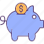 piggy bank, penny bank, savings, money box, coins box 