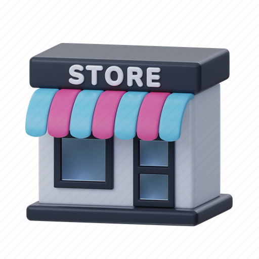 Store, building, retail, shop, market, architecture, house 3D illustration - Download on Iconfinder