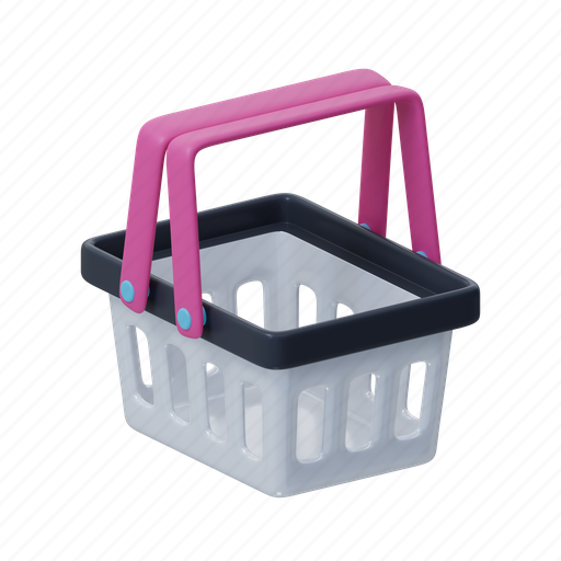 Cart, basket, shopping, bag, shopping basket 3D illustration - Download on Iconfinder