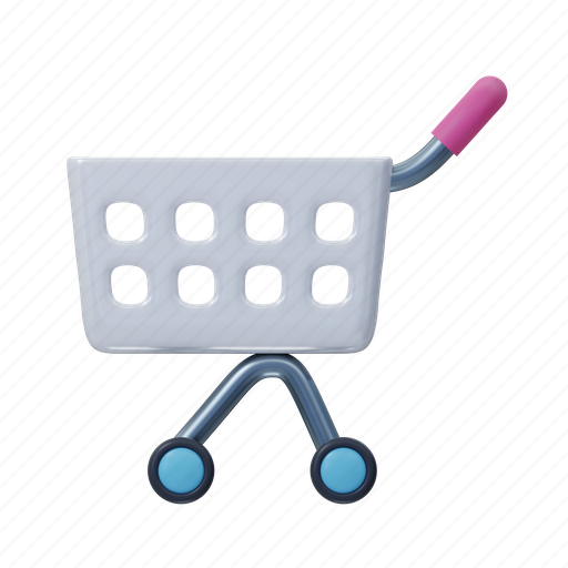 Trolley, cart, basket, shopping, buy, shop, shopping cart 3D illustration - Download on Iconfinder