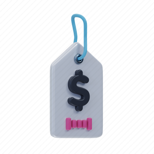 Price tag, dollar, tag, label, currency, sale, shopping 3D illustration - Download on Iconfinder
