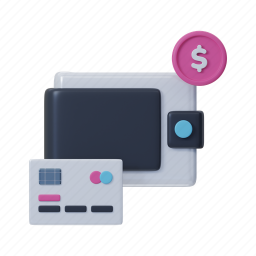 Card, payment, coin, dollar, money, debit, currency 3D illustration - Download on Iconfinder