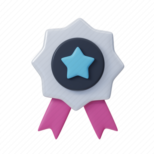 Star, badge, certified, prize, medal, bookmark, trophy 3D illustration - Download on Iconfinder