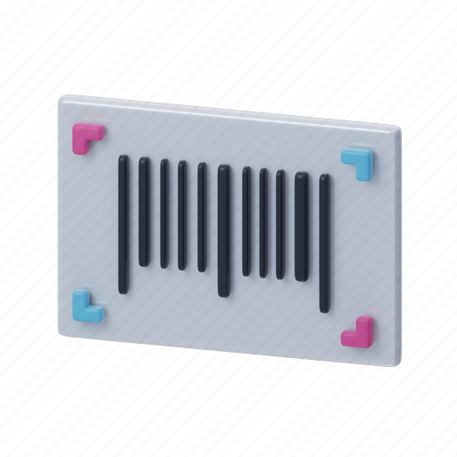 Barcode, tag, bar, label, qr, code 3D illustration - Download on Iconfinder