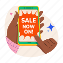 online sale, ecommerce, mobile app, shopping, discount
