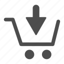 shopping, cart, to, add, ecommerce, arrow