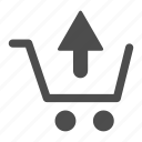 shopping, cart, remove, from, ecommerce, empty, arrow 