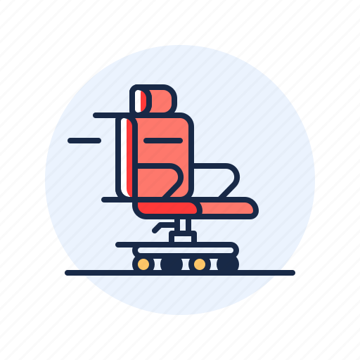 Chair, moving, office icon - Download on Iconfinder