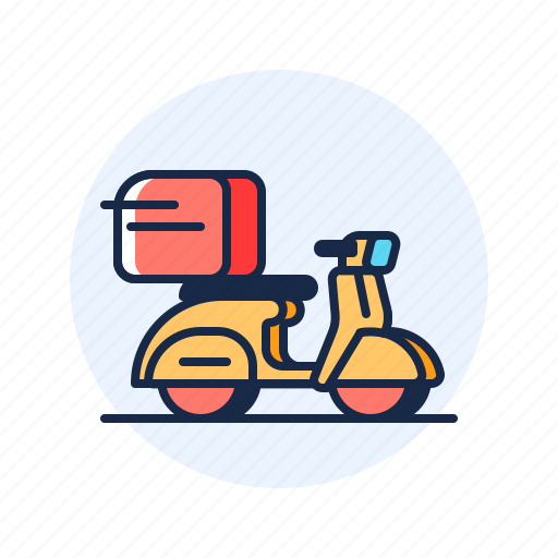 Box, delivery, scooter, shopping icon - Download on Iconfinder