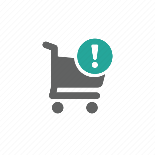 Cart, error, exclamation mark, shopping, shopping cart, warning icon - Download on Iconfinder
